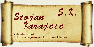 Stojan Karajčić vizit kartica